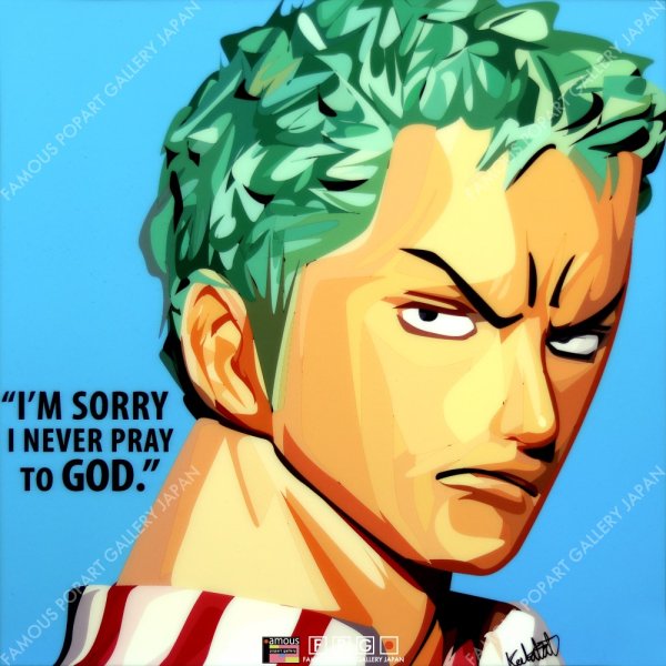 画像2: RORONOA ZORO-Ver.1- / ロロノア・ゾロ [ポップアートパネル / Keetatat Sitthiket / Sサイズ / Mサイズ]