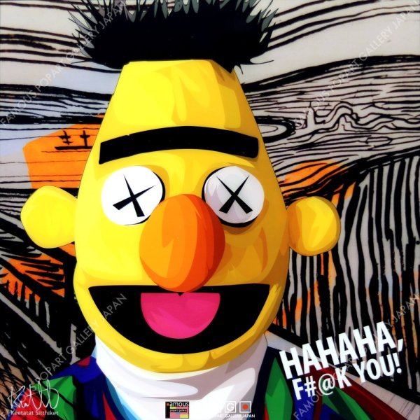 画像2: HAHAHA FUCK YOU! / Bert / バート [ポップアートパネル / Keetatat Sitthiket / Sサイズ / Mサイズ]