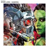STARLORD-GAMORA / スター・ロード ガモーラ [ポップアートパネル / Keetatat Sitthiket / Sサイズ / Mサイズ]