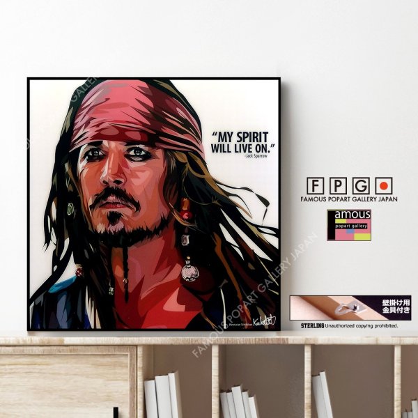 画像1: Jack Sparrow / ジャック・スパロウ [ポップアートパネル / Keetatat Sitthiket / Sサイズ / Mサイズ]