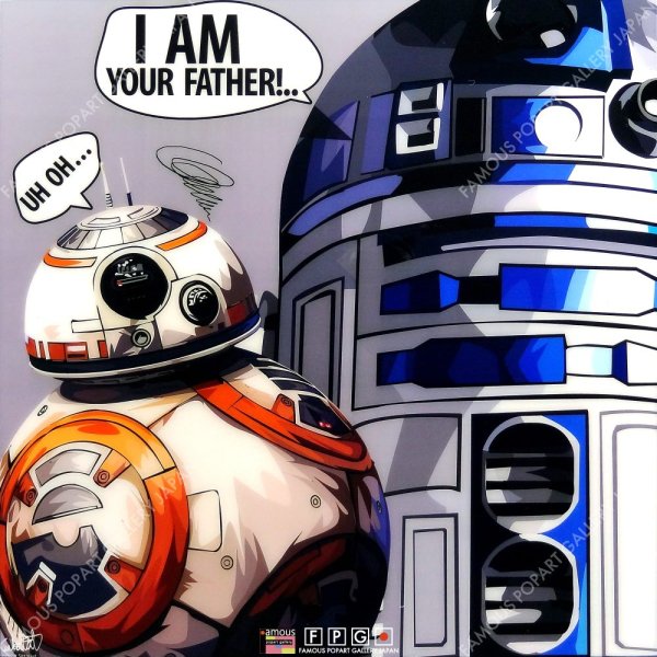 画像2: BB-8 & R2-D2 / ビービーエイト＆アールツーディーツー [ポップアートパネル / Keetatat Sitthiket / Sサイズ / Mサイズ]