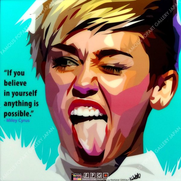 画像2: Miley Cyrus / マイリー・サイラス [ポップアートパネル / Keetatat Sitthiket / Sサイズ / Mサイズ]