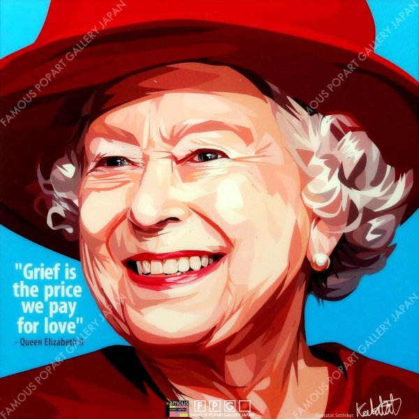 画像2: Queen Elizabeth / エリザベス女王 [ポップアートパネル / Keetatat Sitthiket / Sサイズ / Mサイズ]
