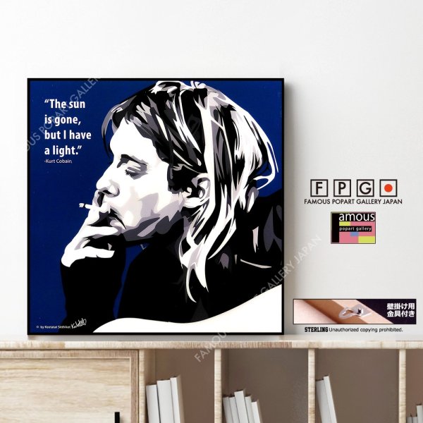 画像1: Kurt Cobain(Nirvana) / カート・コバーン(ニルヴァーナ) [ポップアートパネル / Keetatat Sitthiket / Sサイズ / Mサイズ]