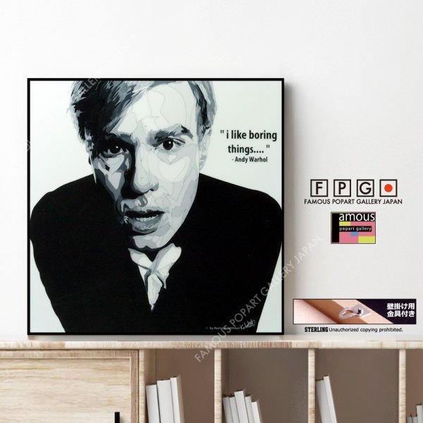 画像1: Andy Warhol -BLK/WHT- / アンディ・ウォーホル [ポップアートパネル / Keetatat Sitthiket / Sサイズ / Mサイズ]