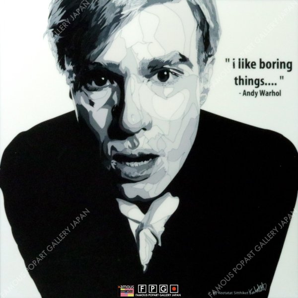 画像2: Andy Warhol -BLK/WHT- / アンディ・ウォーホル [ポップアートパネル / Keetatat Sitthiket / Sサイズ / Mサイズ]