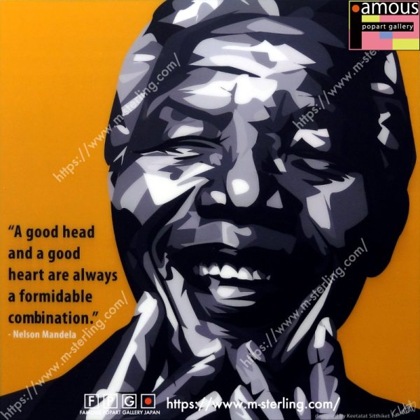画像2: Nelson Mandela / ネルソン・マンデラ [ポップアートパネル / Keetatat Sitthiket / Sサイズ / Mサイズ]