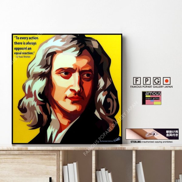 画像1: Sir Isaac Newton / アイザック・ニュートン [ポップアートパネル / Keetatat Sitthiket / Sサイズ / Mサイズ]
