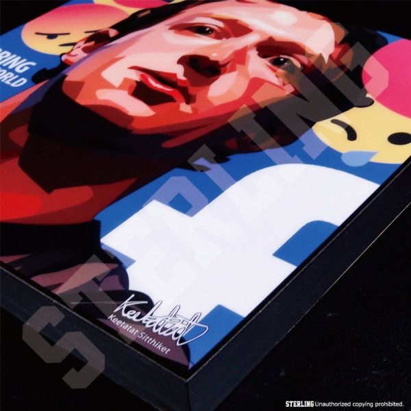 画像3: Mark Zuckerberg / マーク・ザッカーバーグ / Facebook / フェイスブック [ポップアートパネル / Keetatat Sitthiket / Sサイズ / Mサイズ]
