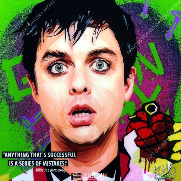 画像2: Billie Joe Armstrong -Green Day- / ビリー ジョー アームストロング -グリーン デイ- [ポップアートパネル / Keetatat Sitthiket / Sサイズ / Mサイズ]