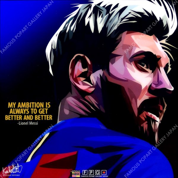 画像2: LIONEL MESSI / リオネル メッシ [ポップアートパネル / Keetatat Sitthiket / Sサイズ / Mサイズ]