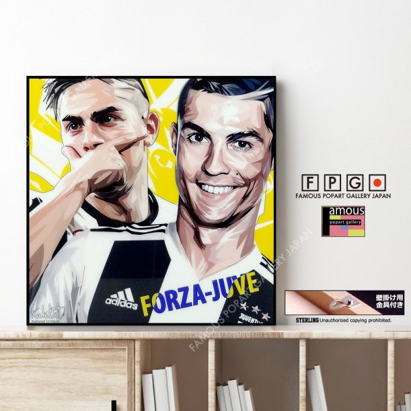 画像1: Paulo Dybala & Cristiano Ronaldo / パウロディバラ & クリスティアーノ・ロナウド / FORZA-JUVE  [ポップアートパネル / Keetatat Sitthiket / Sサイズ / Mサイズ]