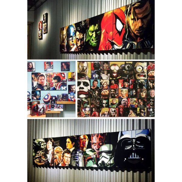 画像5: Dc vs Marvel / マーベル ディーシー [ポップアートパネル / Keetatat Sitthiket / Mサイズセット]