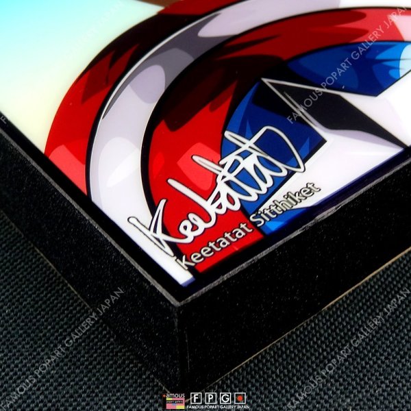 画像4: CAPTAIN / フレンチ・ブルドッグ / キャプテンアメリカ / ドッグ アート [ポップアートパネル / Keetatat Sitthiket / Sサイズ / Mサイズ] (4)