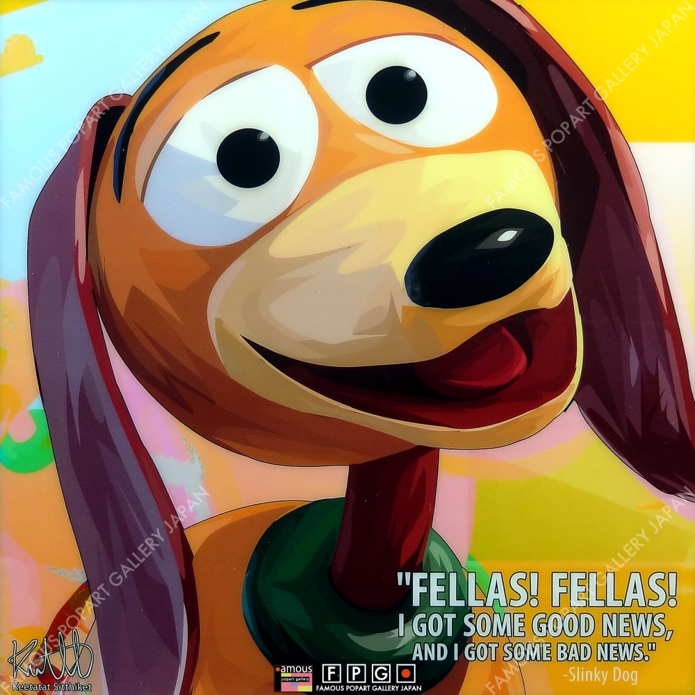 Slinky Dog Toy Story スリンキー ドッグ トイストーリー ポップアートパネル Keetatat Sitthiket Sサイズ Mサイズ ポップアートフレーム専門通販サイト