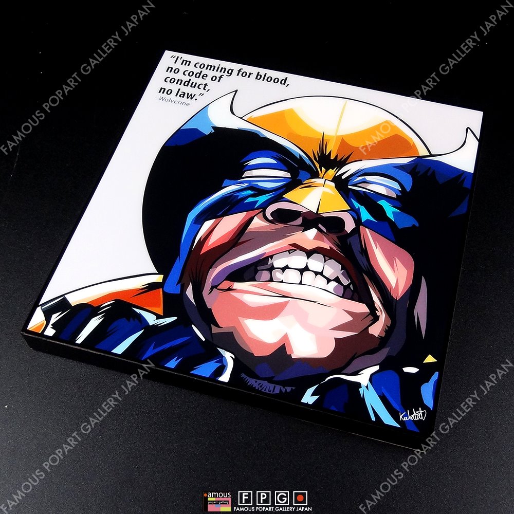 Wolverine Ver1 ウルヴァリン ポップアートパネル Keetatat Sitthiket Sサイズ Mサイズ ポップアートフレーム専門通販サイト