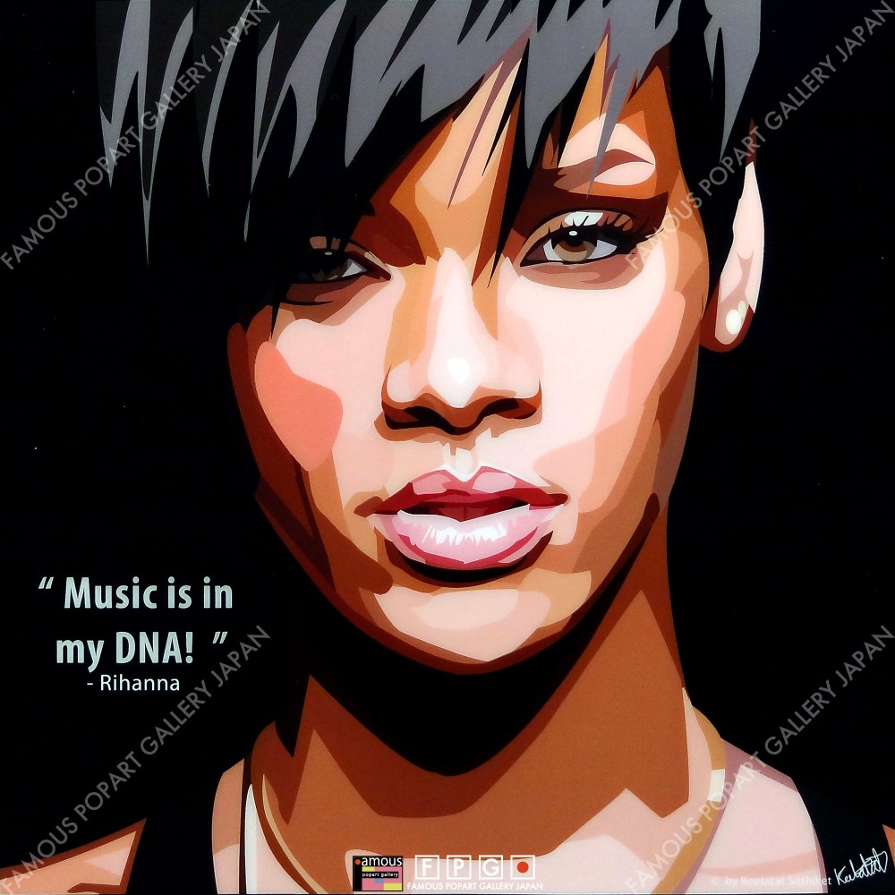 Rihanna / リアーナ [ポップアートパネル / Keetatat Sitthiket / S