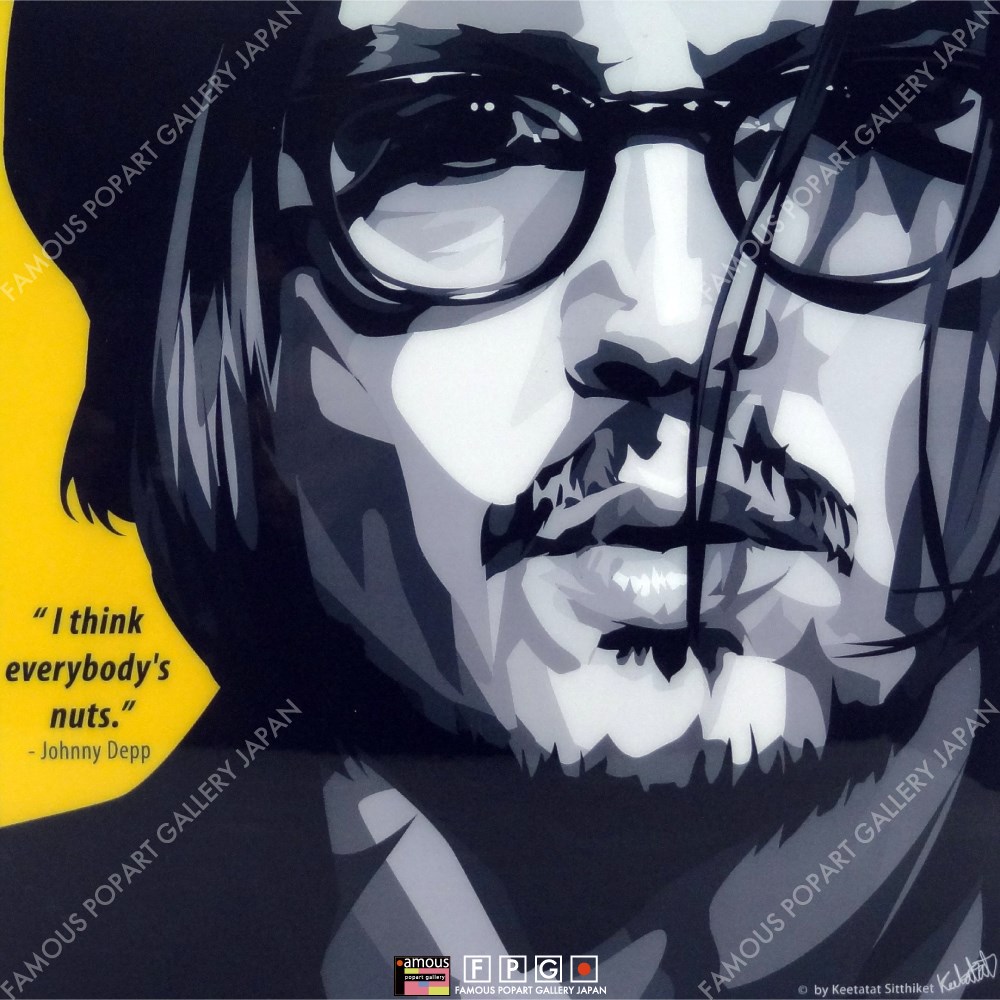 Johnny Depp ジョニー デップ ポップアートパネル Keetatat Sitthiket Sサイズ Mサイズ ポップアートフレーム専門通販サイト