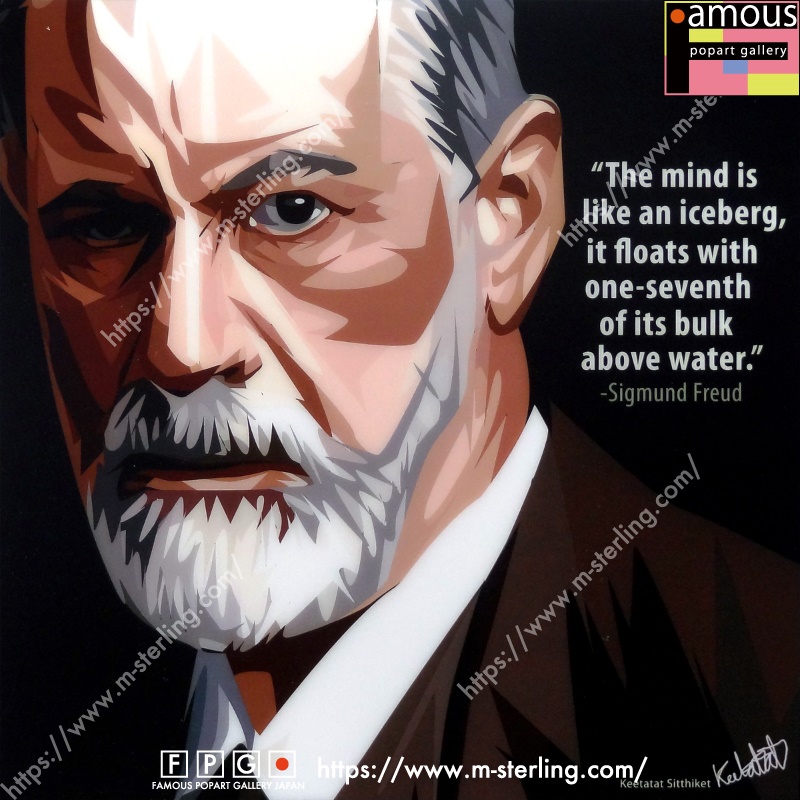 Sigmund Freud ジークムント フロイト ポップアートパネル Keetatat Sitthiket Sサイズ Mサイズ ポップアートフレーム専門通販サイト