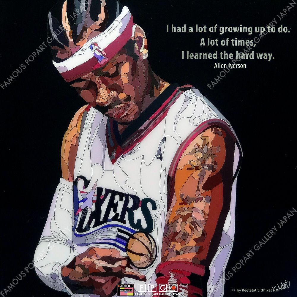 Allen Iverson Ver 1 アレン アイバーソン ポップアートパネル Keetatat Sitthiket Sサイズ Mサイズ ポップアートフレーム専門通販サイト