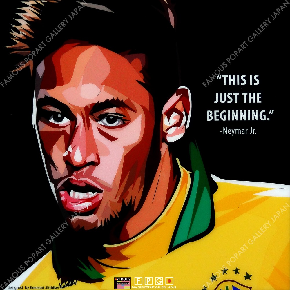 Neymar Jr ネイマール ダ シウバ サントス ジュニオール ポップアートパネル Keetatat Sitthiket Sサイズ Mサイズ ポップアートフレーム専門通販サイト